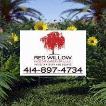 Load image into Gallery viewer, Red Willow Carpentry - Lawn Sign