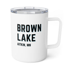 Load image into Gallery viewer, Brown Lake, Aitkin, MN - Insulated Coffee Mug, 10oz