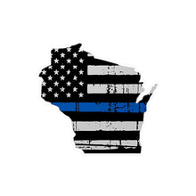 Load image into Gallery viewer, Thin Blue Line - Wisconsin - Vinyl Decals