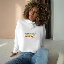 Load image into Gallery viewer, Obedience Creates Freedom - Crop Hoodie