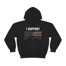Load image into Gallery viewer, First Responders Flag - Hooded Sweatshirt