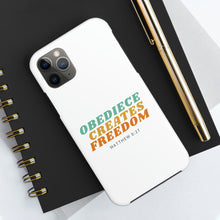 Load image into Gallery viewer, Obedience Creates Freedom - Christian Phone Case
