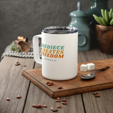 Load image into Gallery viewer, Obedience Creates Freedom - Christian Insulated Coffee Mug, 10oz