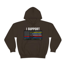 Load image into Gallery viewer, First Responders Flag - Hooded Sweatshirt