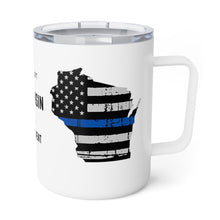 Load image into Gallery viewer, Thin Blue Line - Wisconsin - Insulated Coffee Mug, 10oz