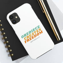 Load image into Gallery viewer, Obedience Creates Freedom - Christian Phone Case