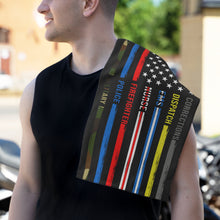 Load image into Gallery viewer, First Responders Flag - Golf Towel, 11x18