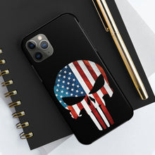 Load image into Gallery viewer, American Flag Punisher Skull - USA Phone Case