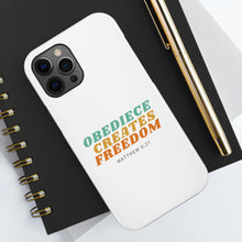 Load image into Gallery viewer, Obedience Creates Freedom - Christian Phone Case