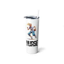 Load image into Gallery viewer, Megan The Nike Nurse - Steel Tumbler with Straw, 20oz