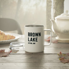 Load image into Gallery viewer, Brown Lake, Aitkin, MN - Insulated Coffee Mug, 10oz
