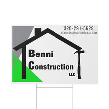 Load image into Gallery viewer, Benni Construction - Lawn Sign
