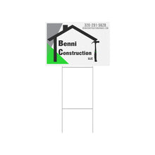 Load image into Gallery viewer, Benni Construction - Lawn Sign
