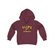 Load image into Gallery viewer, Flips Gymnastics - Youth Hooded Sweatshirt
