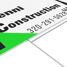 Load image into Gallery viewer, Benni Construction - Lawn Sign
