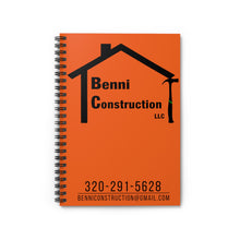 Load image into Gallery viewer, Benni Construction - Spiral Notebook
