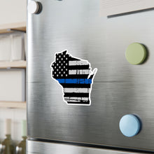 Load image into Gallery viewer, Thin Blue Line - Wisconsin - Vinyl Decals
