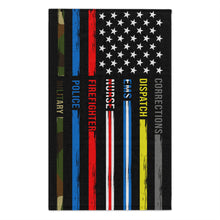 Load image into Gallery viewer, First Responders Flag - Golf Towel, 11x18
