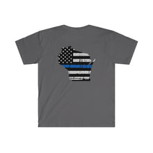 Load image into Gallery viewer, Thin Blue Line - Wisconsin - T-Shirt
