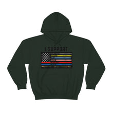 Load image into Gallery viewer, First Responders Flag - Hooded Sweatshirt
