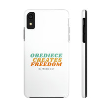 Load image into Gallery viewer, Obedience Creates Freedom - Christian Phone Case
