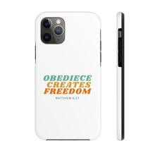 Load image into Gallery viewer, Obedience Creates Freedom - Christian Phone Case
