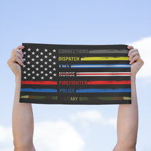 Load image into Gallery viewer, First Responders Flag - Golf Towel, 11x18
