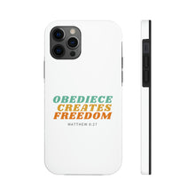 Load image into Gallery viewer, Obedience Creates Freedom - Christian Phone Case
