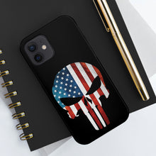 Load image into Gallery viewer, American Flag Punisher Skull - USA Phone Case
