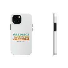 Load image into Gallery viewer, Obedience Creates Freedom - Christian Phone Case
