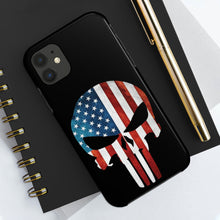 Load image into Gallery viewer, American Flag Punisher Skull - USA Phone Case
