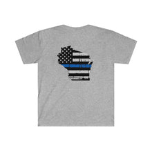 Load image into Gallery viewer, Thin Blue Line - Wisconsin - T-Shirt
