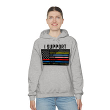 Load image into Gallery viewer, First Responders Flag - Hooded Sweatshirt
