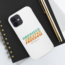 Load image into Gallery viewer, Obedience Creates Freedom - Christian Phone Case
