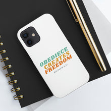 Load image into Gallery viewer, Obedience Creates Freedom - Christian Phone Case
