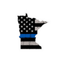 Load image into Gallery viewer, Thin Blue Line - Minnesota - Vinyl Decals
