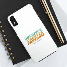 Load image into Gallery viewer, Obedience Creates Freedom - Christian Phone Case
