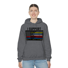 Load image into Gallery viewer, First Responders Flag - Hooded Sweatshirt
