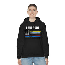 Load image into Gallery viewer, First Responders Flag - Hooded Sweatshirt
