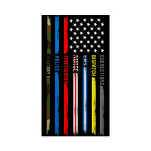 Load image into Gallery viewer, First Responders Flag - Vinyl Decals
