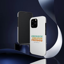 Load image into Gallery viewer, Obedience Creates Freedom - Christian Phone Case
