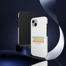 Load image into Gallery viewer, Obedience Creates Freedom - Christian Phone Case

